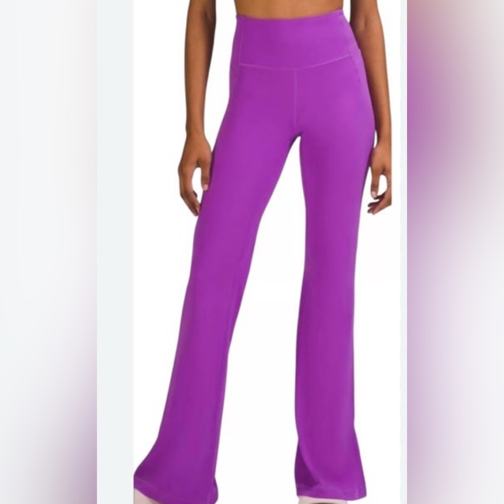 Lululemon Purple High-Waist Flare Yoga Pants Size 8 Like New